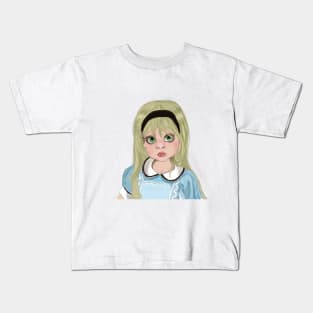 Bid eyed Alice doll Kids T-Shirt